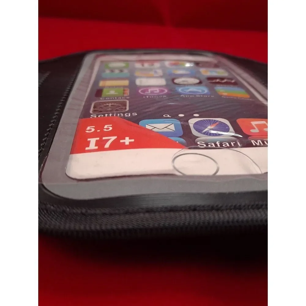 Sports Armband- Cell Phone Holder -Running /Jogging/ Gym  Black with Silver Trim